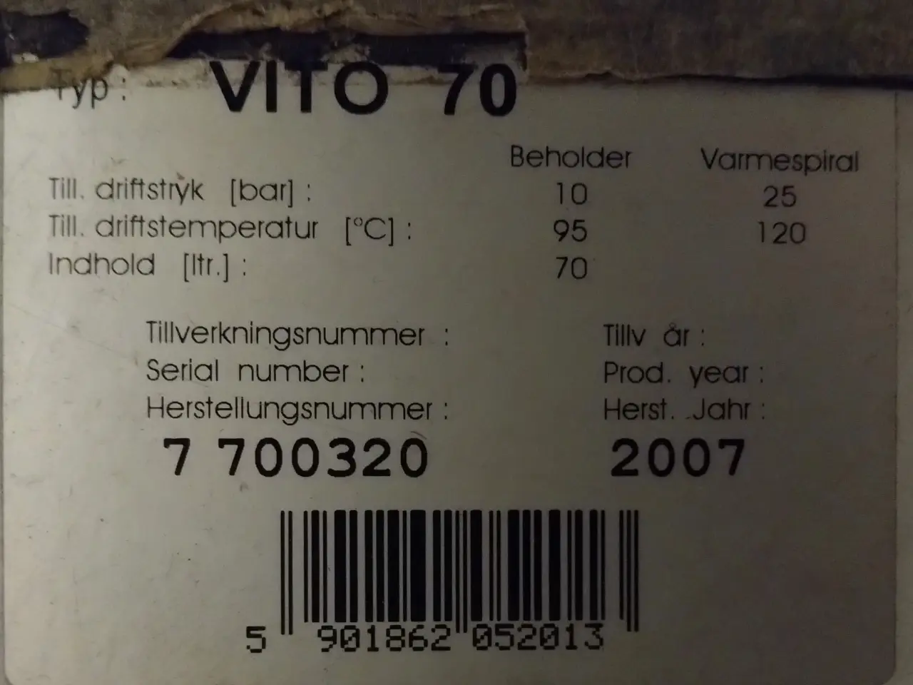 Billede 1 - Velholdt Weiss-man oliefyr