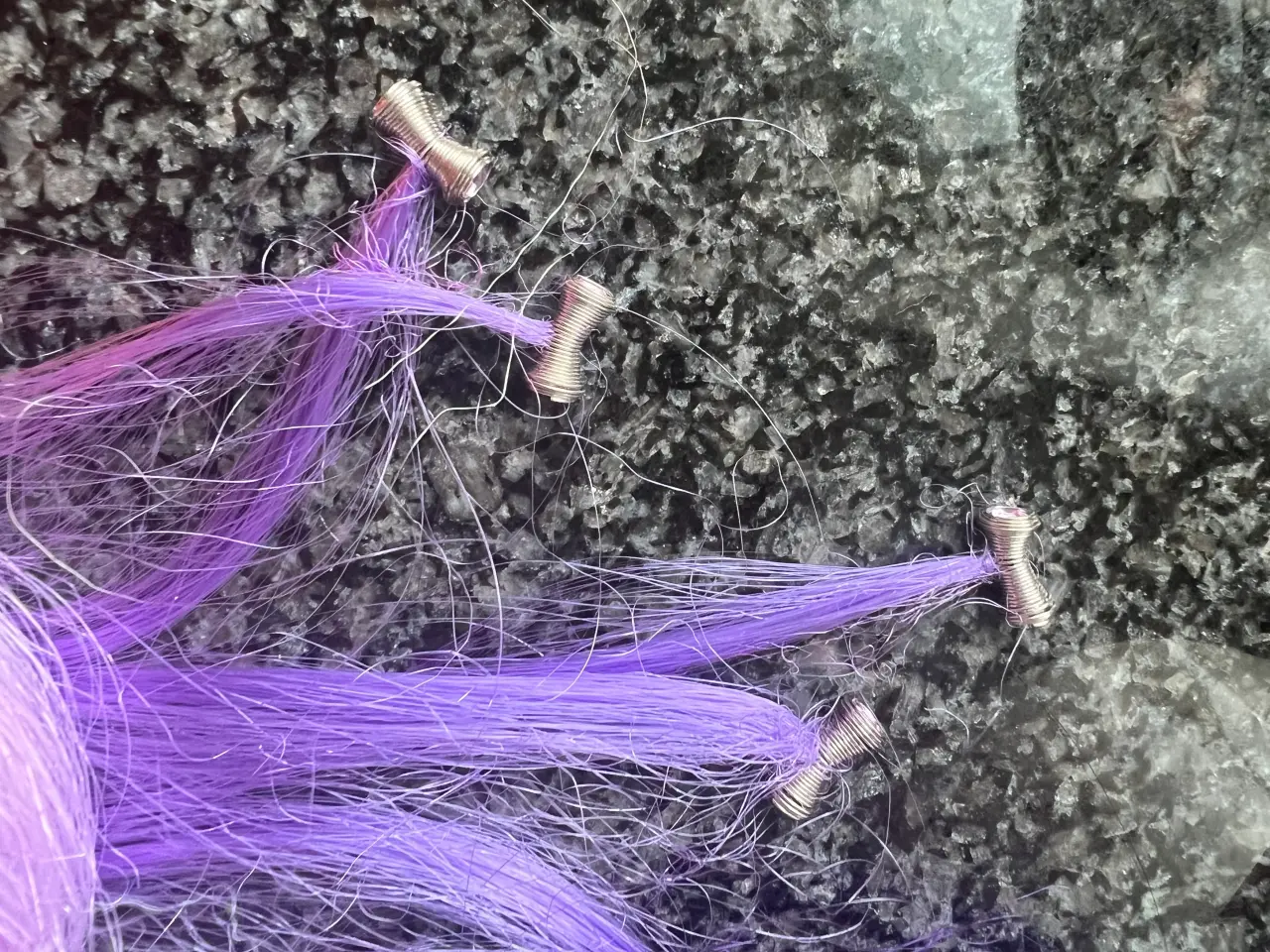 Billede 11 - Flotte lilla clips/spiral extensions