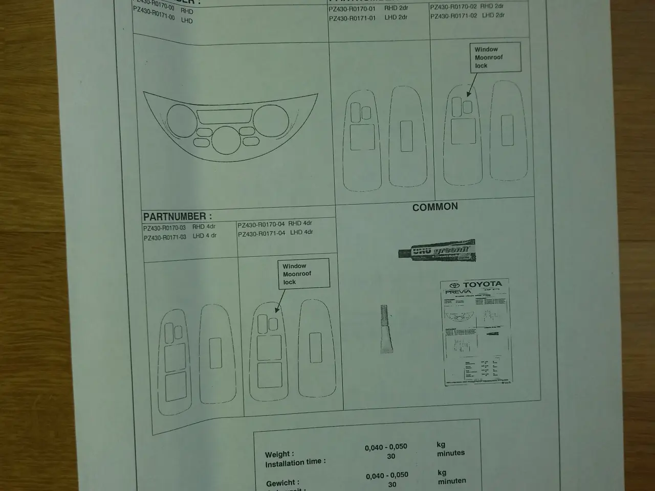 Billede 4 - Træpanel  Toyota Previa