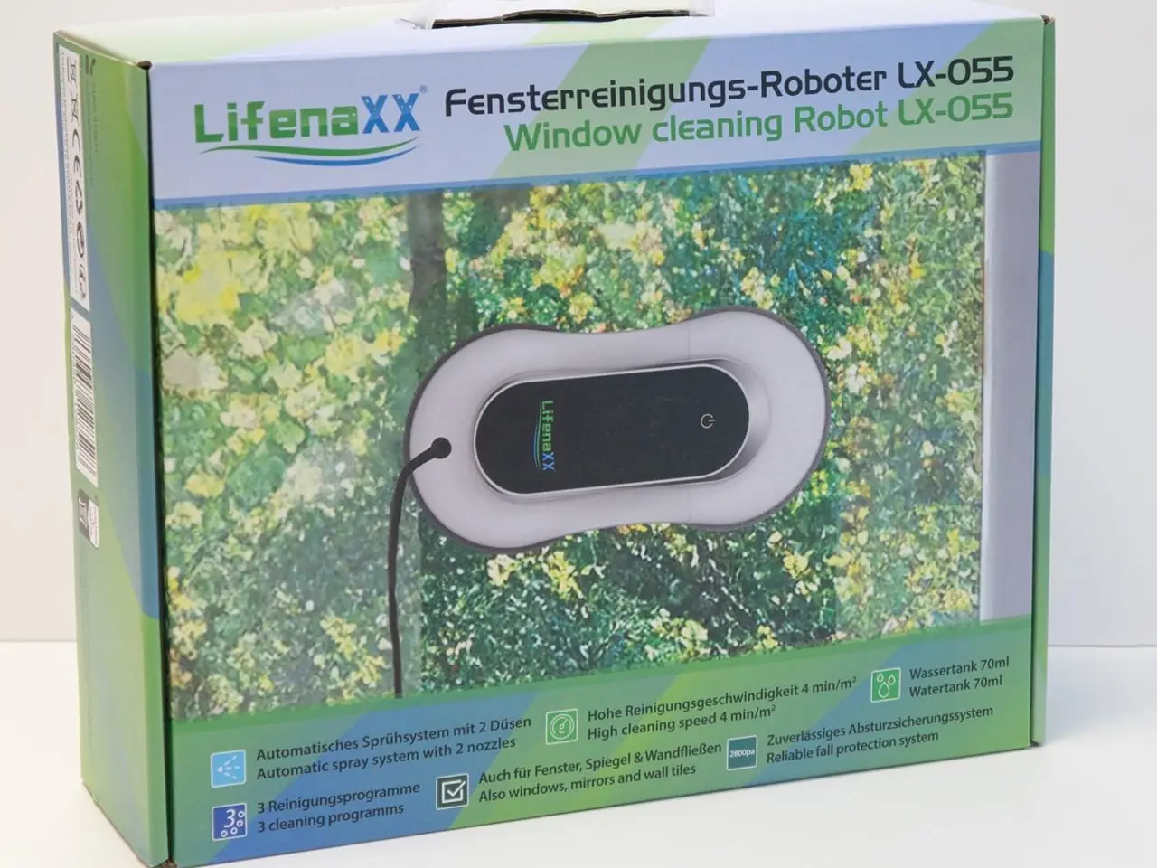 Billede 4 - TECHNAXX Lifenaxx LX-055 vinduespudser-robot - hvid/sort