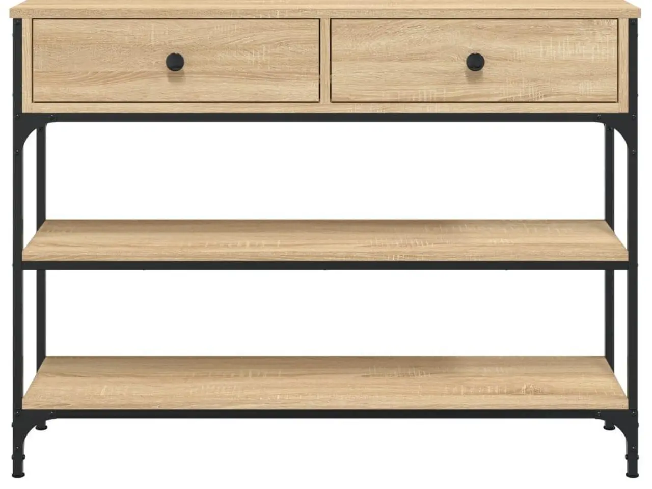 Billede 6 - Konsolbord 100x25x75 cm konstrueret træ sonoma-eg