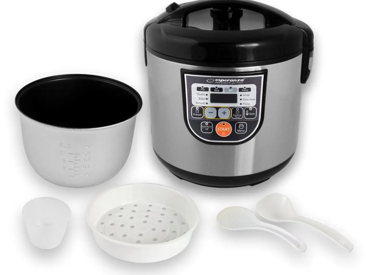 Billede 12 - Multicooker 5 l - Esperanza EKG011, 860 W, sort/rustfrit stål