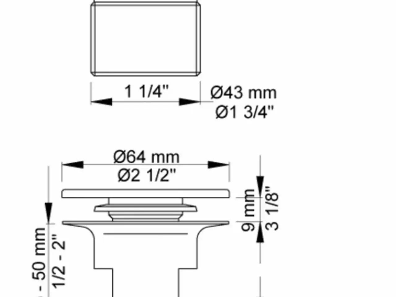 Billede 4 - Vola A62 push-open bundventil 1 1/4" fremstillet i