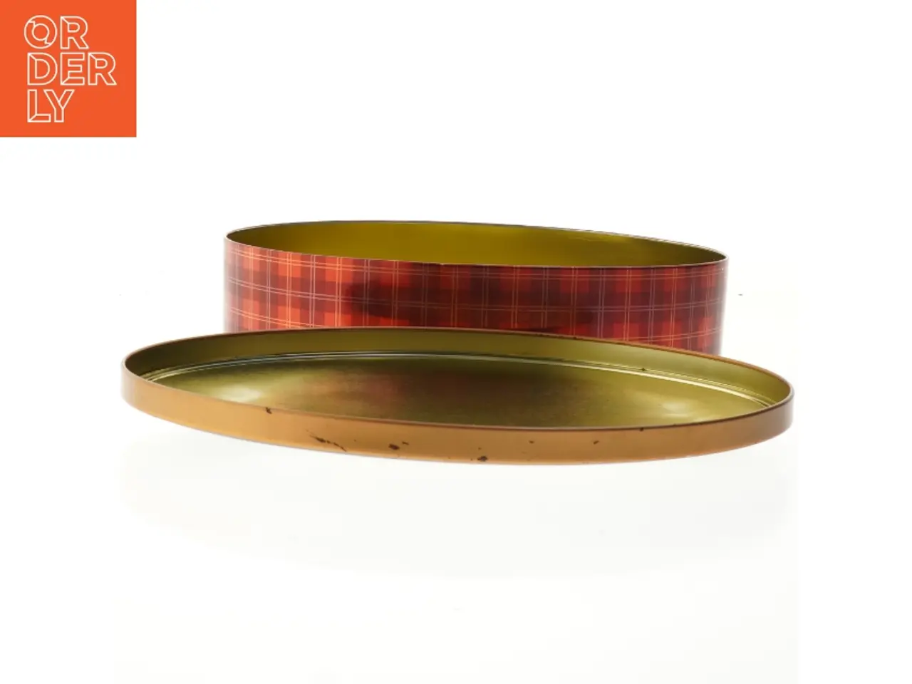 Billede 3 - Rund metal kagedåse (str. 29x22 cm)