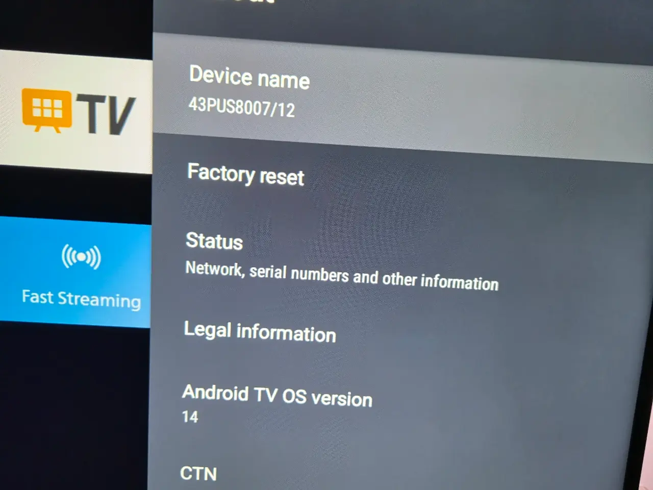 Billede 5 - 43" Philips Ambilight 4k Android TV fra 2023
