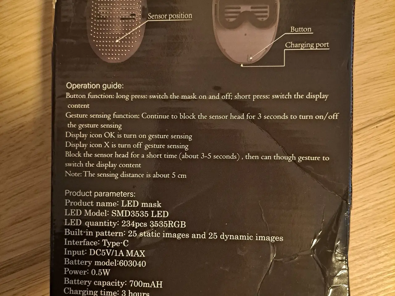 Billede 7 - LED maske med gestus-styring - ny, Halloween!