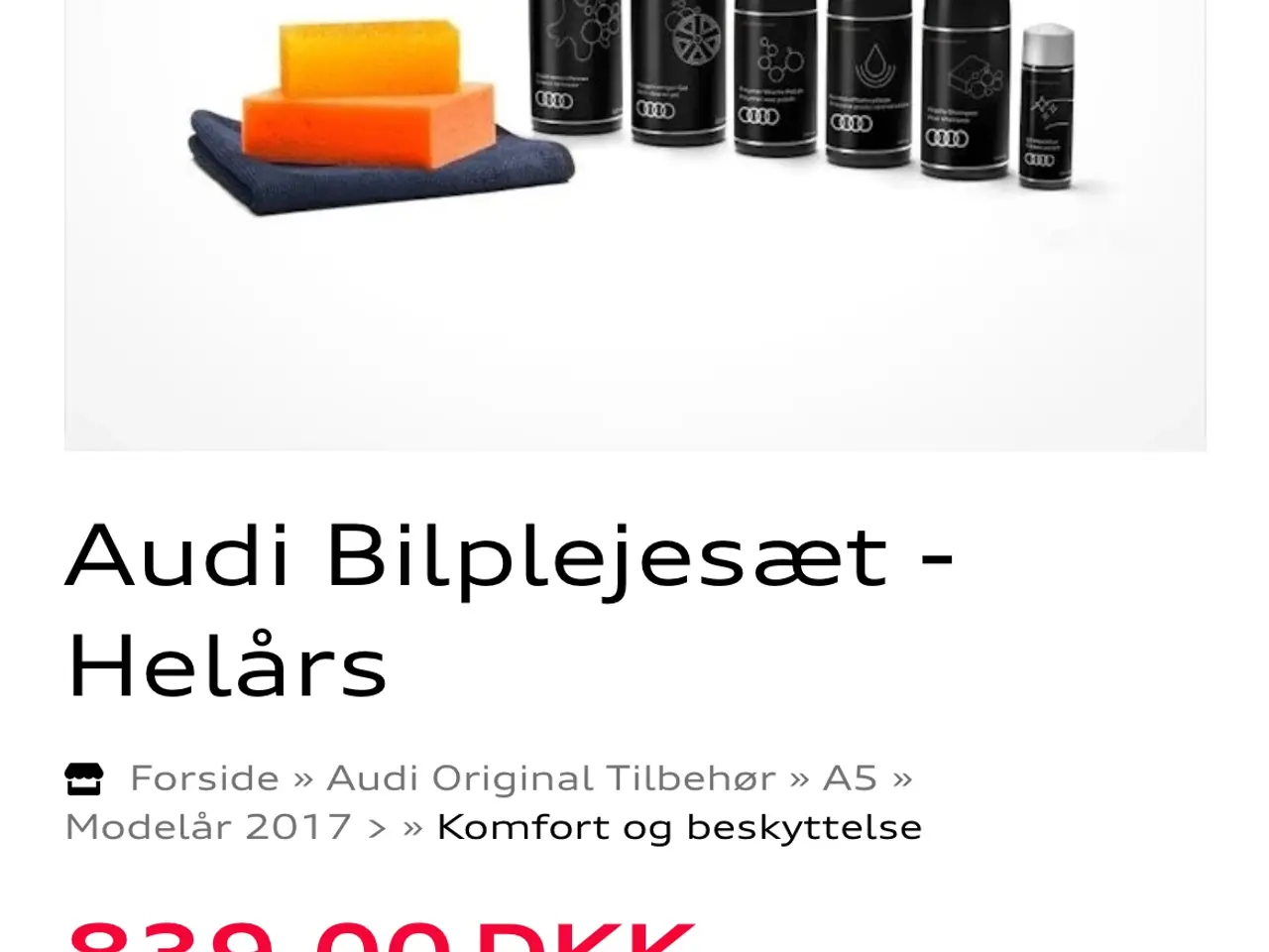 Billede 3 - AUDI Bilplejesæt. Nyt.