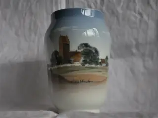 Vase med landskab fra Royal Copenhagen 