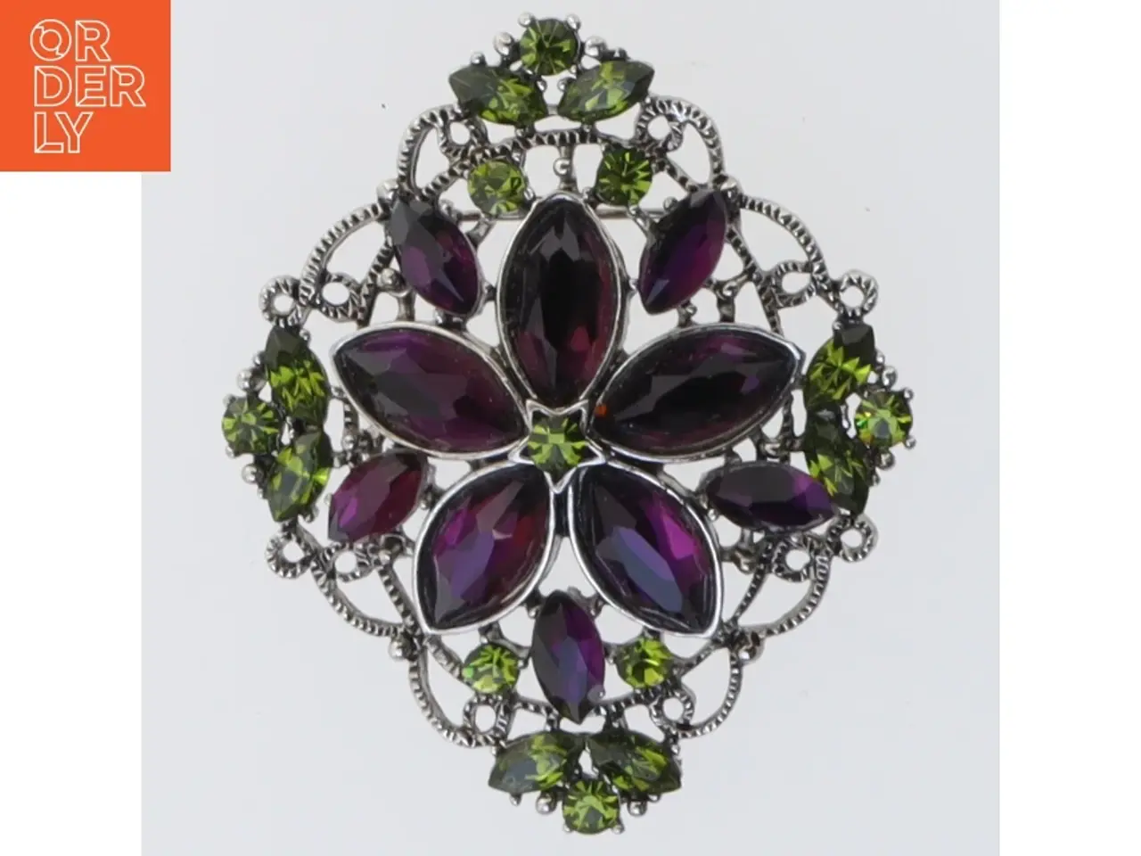 Billede 1 - Broche med sten fra (str. X 6 cm)