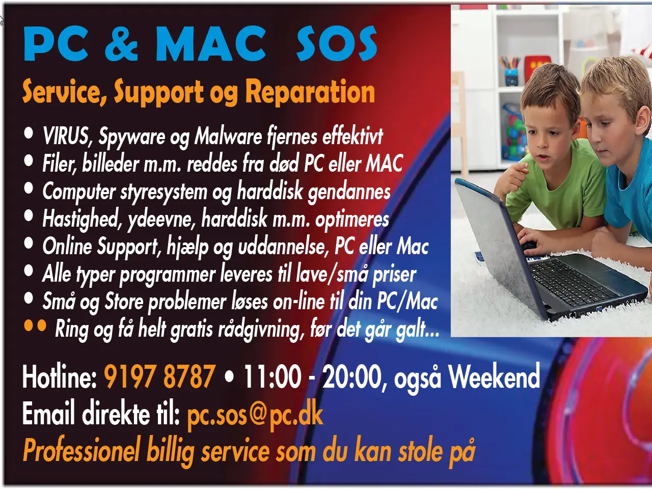 Billede 1 - Computer Service & Support, PC og Mac