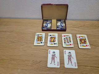 Gamle Spillekort i Æske, Firestone,