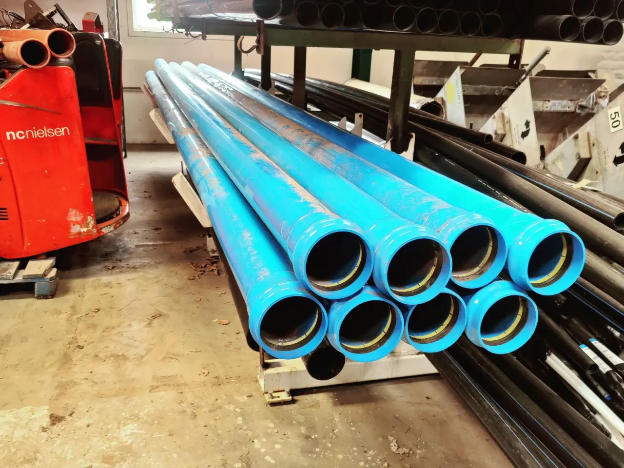 Billede 1 - Wavin trykrør pvc 140x4,3 blå