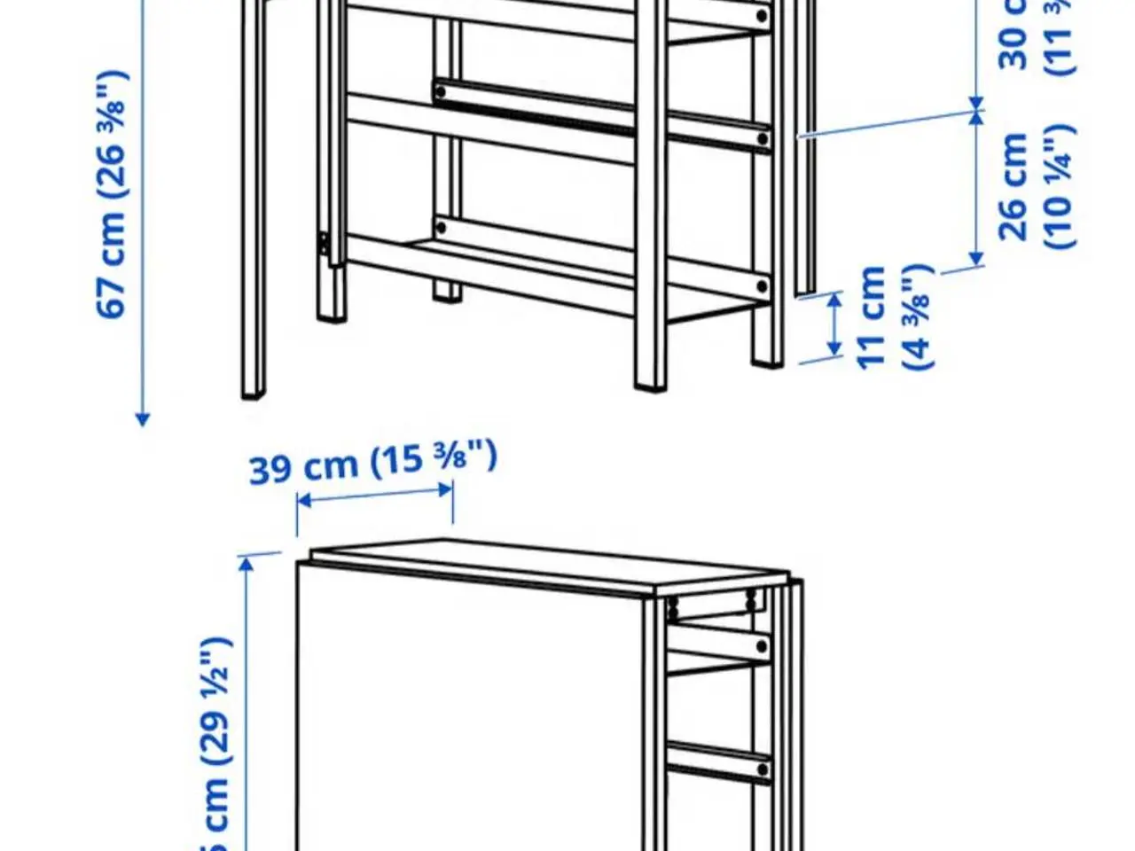Billede 2 - Ikea spise / skrive klapbprd