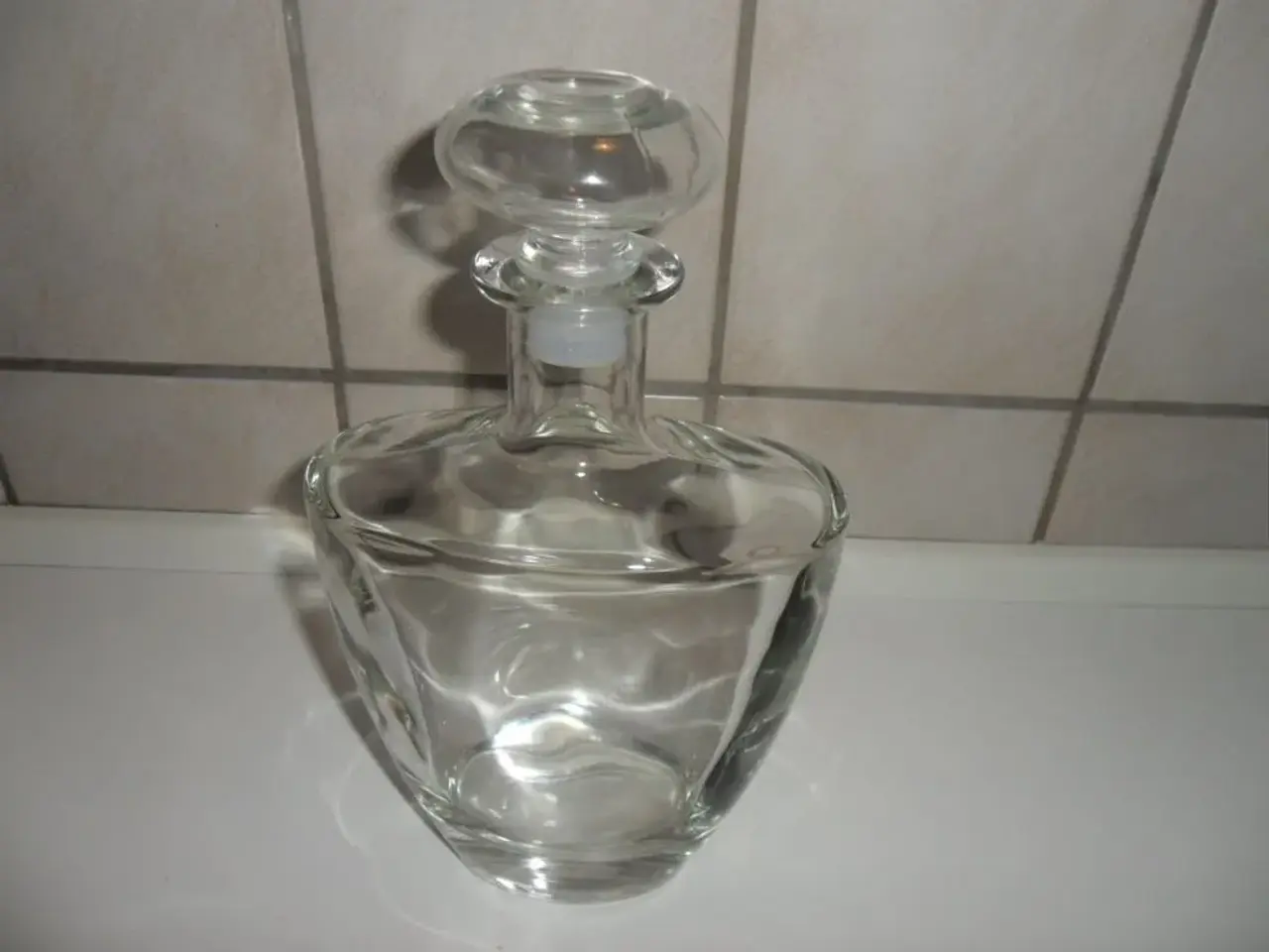 Billede 1 - Glas karaffel med glas prop, Retro