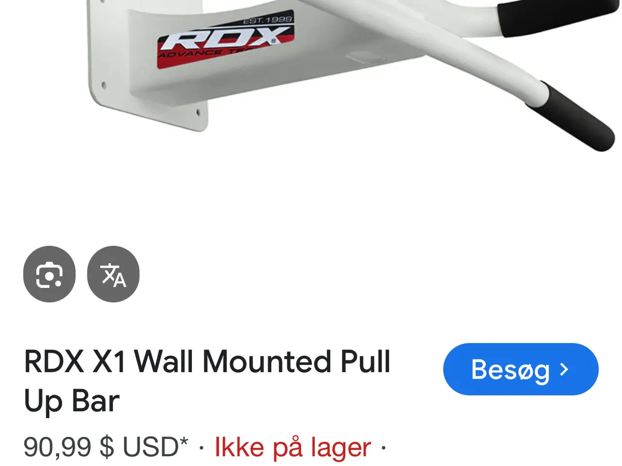 Billede 1 - Pull-up bar med gummibelagt håndtag.