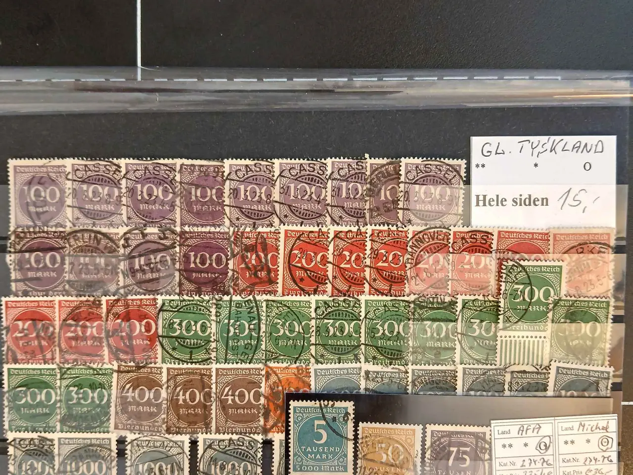 Billede 2 - Deutsches Reich (324) Inflationsmærker på 3 planch