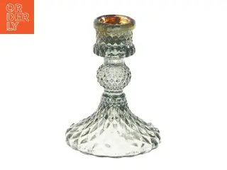 Lysestage i glas (str. 10,5 cm)