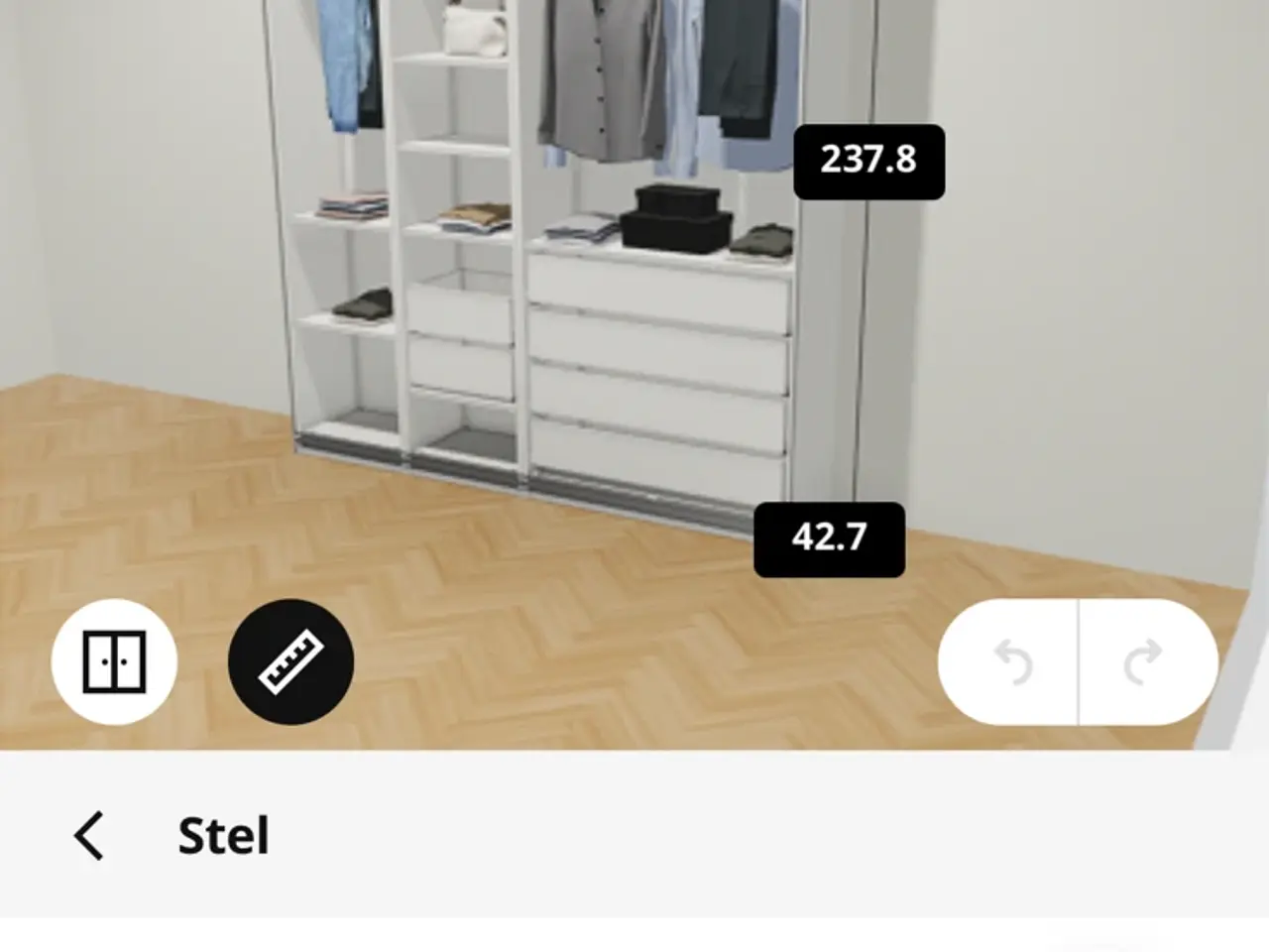 Billede 5 - PAX garderobeskab fra IKEA med skydedøre