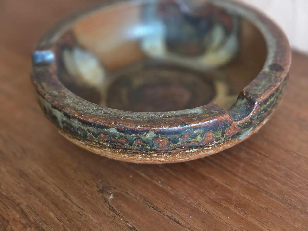 Billede 1 - Axella design keramik askebæger – Brun glasur 19cm