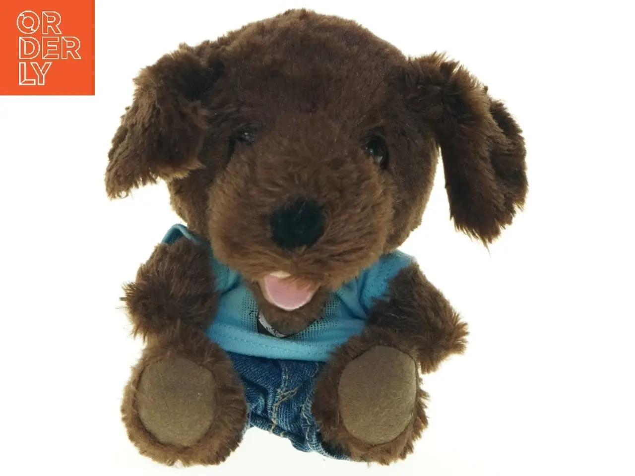 Billede 3 - Tøjdyr hund med tøj (str. H. 18 cm)
