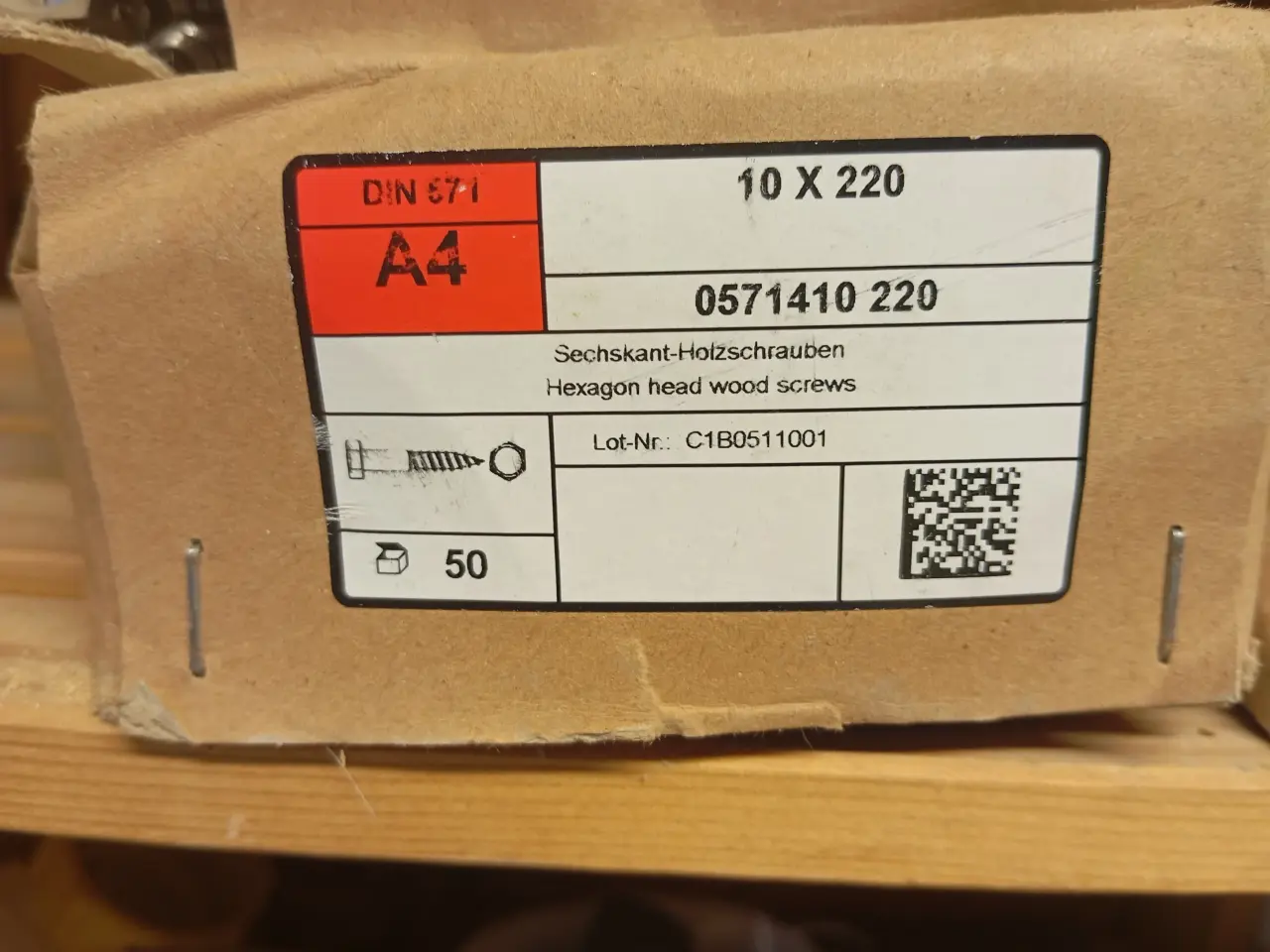 Billede 2 - 200 stk. Franske skruer 10x220 mm A4RF