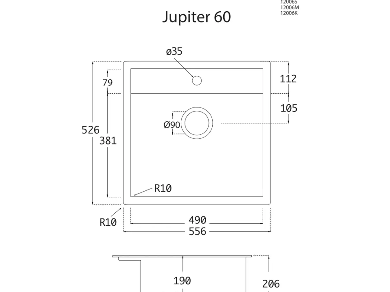 Billede 7 - Lavabo granitvask Jupiter 60