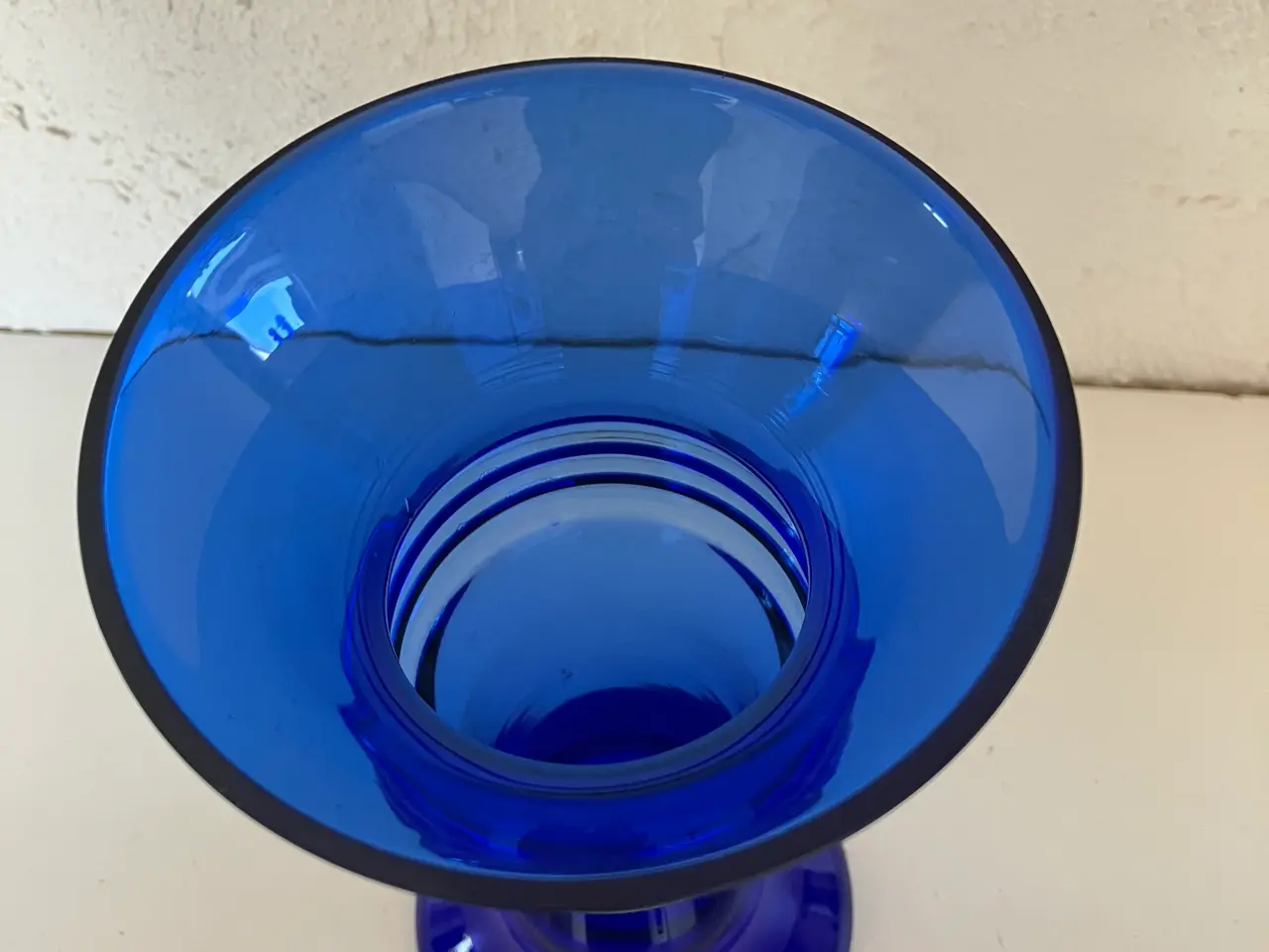 Billede 2 - Blå Holmegaard vase
