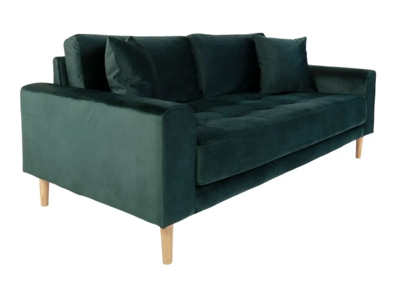 Billede 4 - Lido 2,5 Personers Sofa - Sofa i mørkegrønt velour