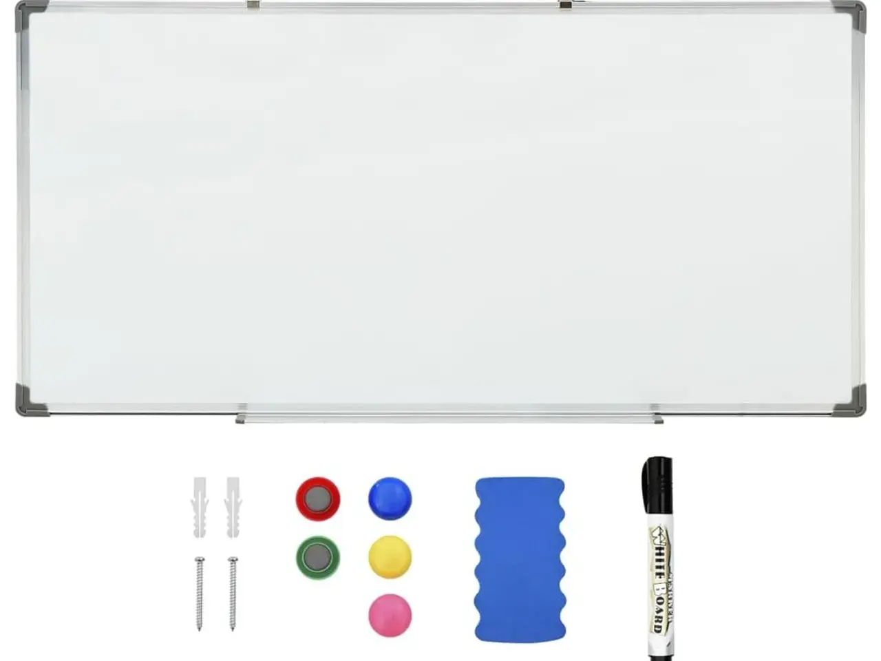 Billede 2 - Magnetisk whiteboard 110 × 60 cm - stål, hvid