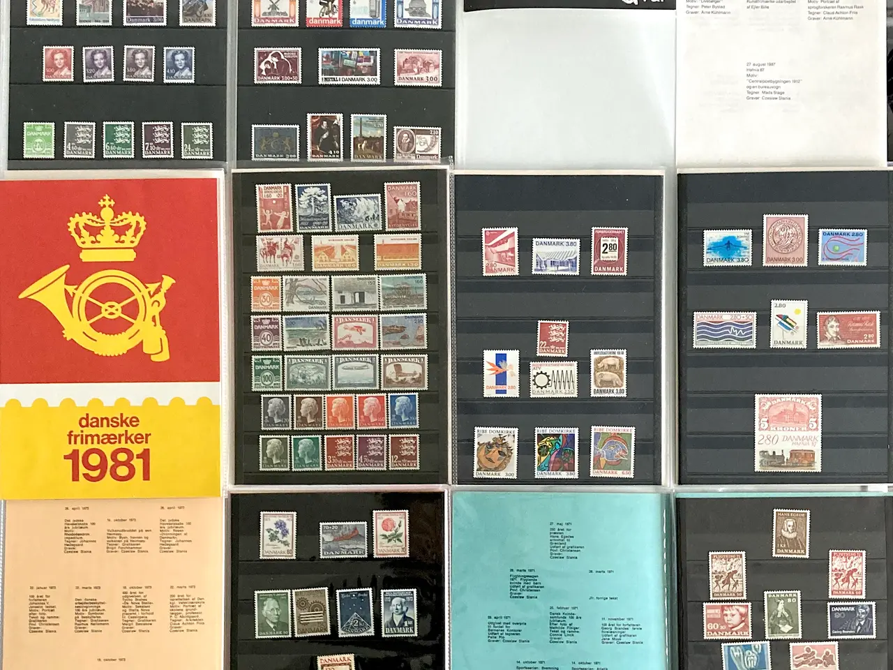 Billede 2 - Årsmapper postfriske frimærker 1971-1988