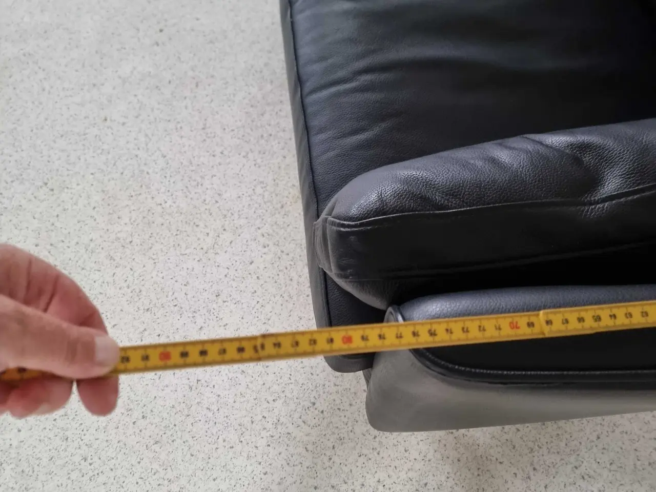 Billede 1 - Sofa sort læder