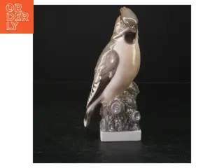 Porcelænsfugl nr. 6 Silkehale fra Lyngby Porcelæn (str. 19 cm)