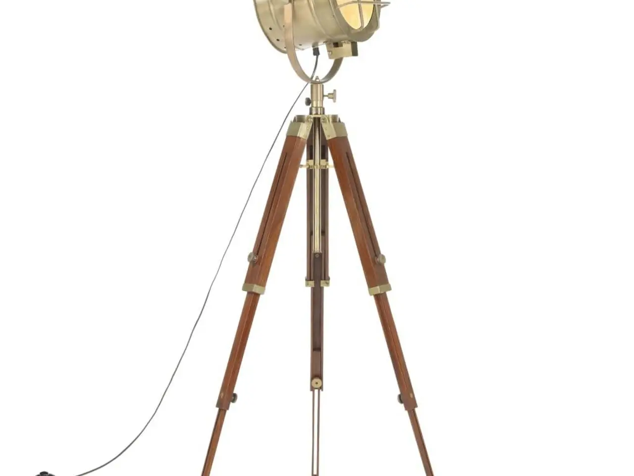 Billede 2 - Gulvlampe med trefod 165 cm massivt mangotræ