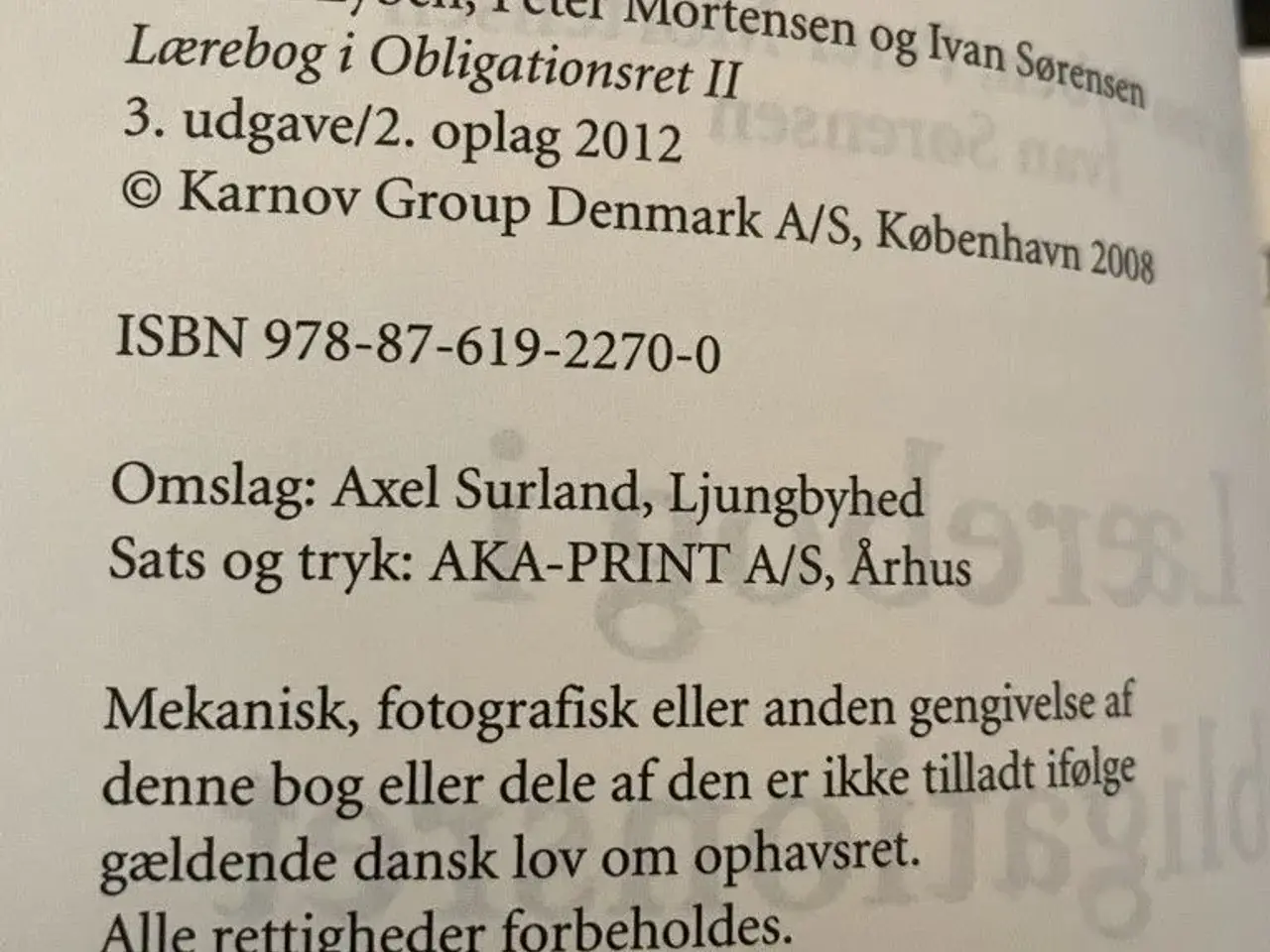 Billede 5 - Lærebøger i obligationsret I & II på SDU mf.