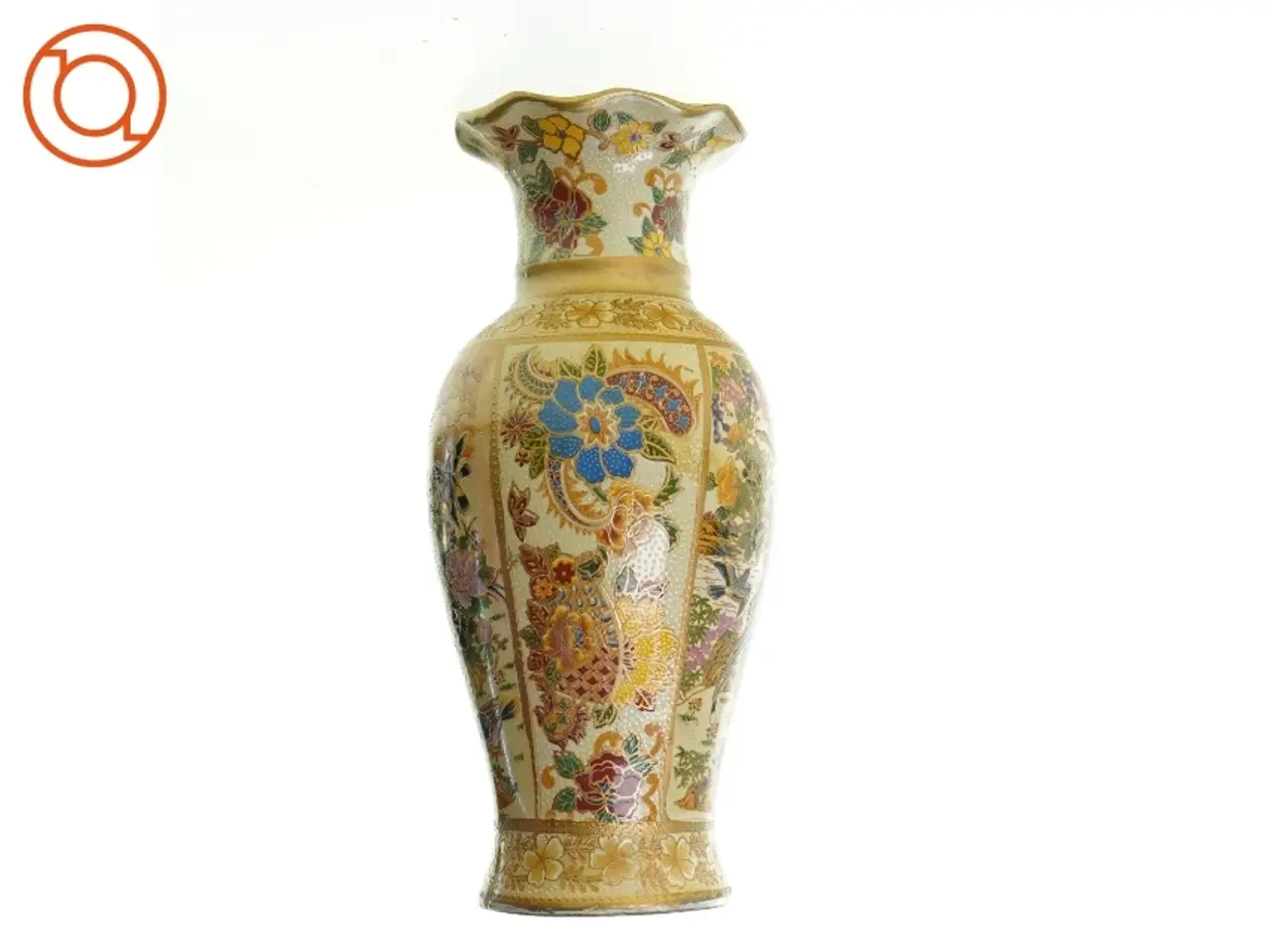 Billede 4 - Vase med kinesisk motiv (Højde 25 cm.)