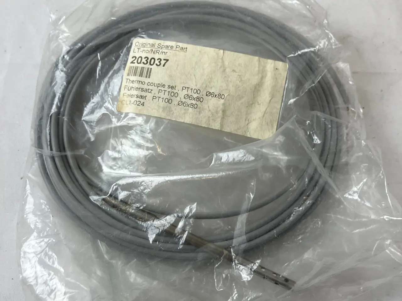 Billede 6 - PT100 Temperature Sensor Probe Ø6x80mm 5m kabel