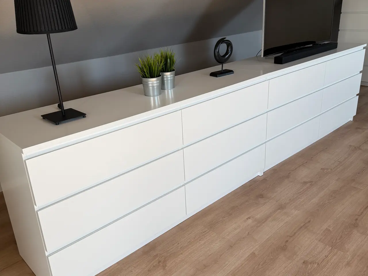 Billede 2 - Malm hvide dobbelt kommode
