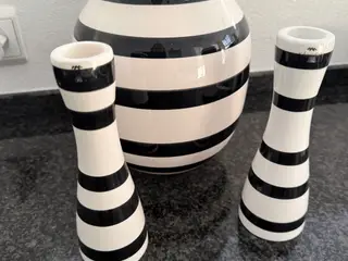 Kahler vase og lysestager