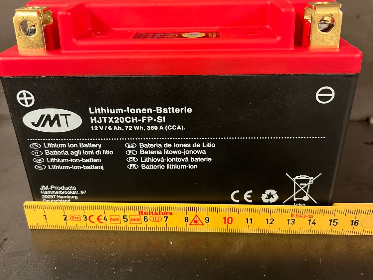 Billede 1 - Batteri jmt lithium-lonen 12v/6ah,72wh,360 cca