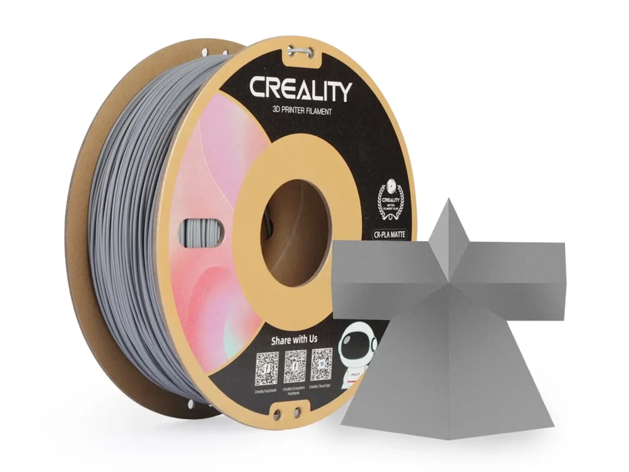 Billede 1 - Matt Grey - Creality - PLA Matt - 1.75mm - 1kg