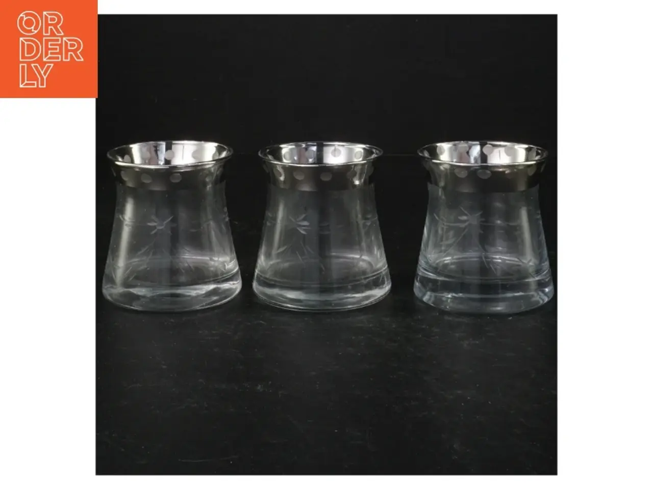 Billede 1 - Glas fyrfadsstage sæt (str. 7 x 7 cm)