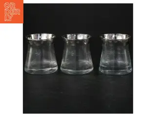Glas fyrfadsstage sæt (str. 7 x 7 cm)