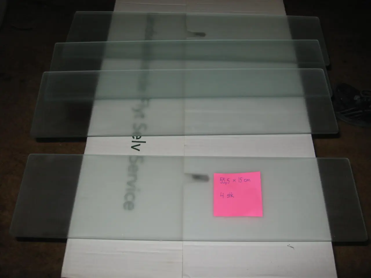 Billede 3 - 4x Glashylder 55,5 x 15 cm