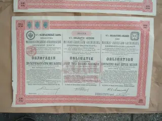RUSSISK Jernbaneobligation 1897. Original
