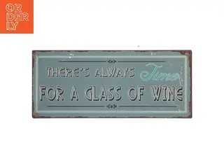 Dekorativt skilt med vin tekst fra Lafinesse (str. 30,5x13 cm)