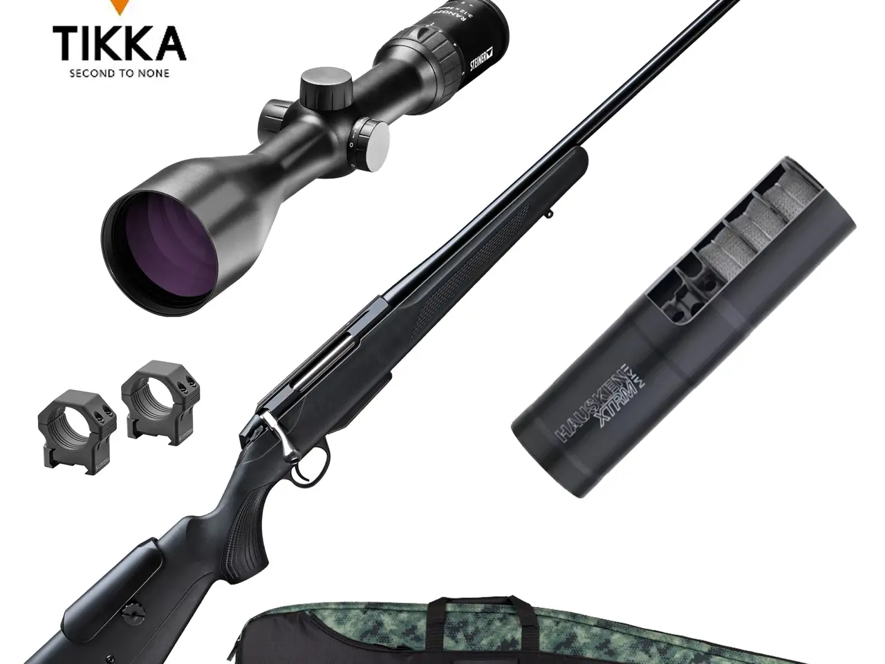 Billede 1 - Tikka T3X Lite adj kampangesæt incl. kikkert, lyddæmper og foderal-308 Win