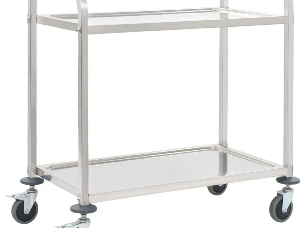 Billede 1 - Køkkenvogn med 2 hylder - rustfrit stål, 95×45×83,5 cm