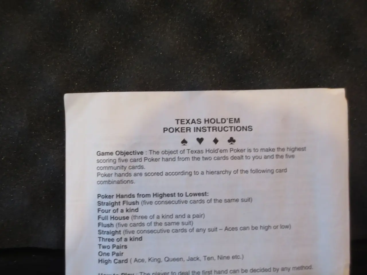 Billede 2 - Texas hold em,poker instructions