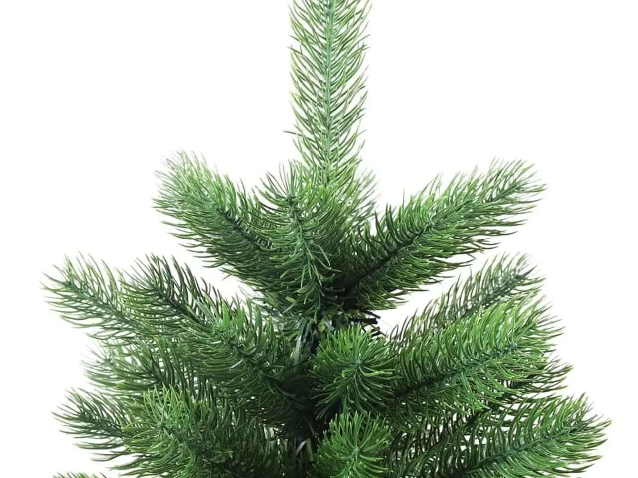 Billede 3 - Kunstigt juletræ med naturtro nåle og krukke - 90 cm, grøn
