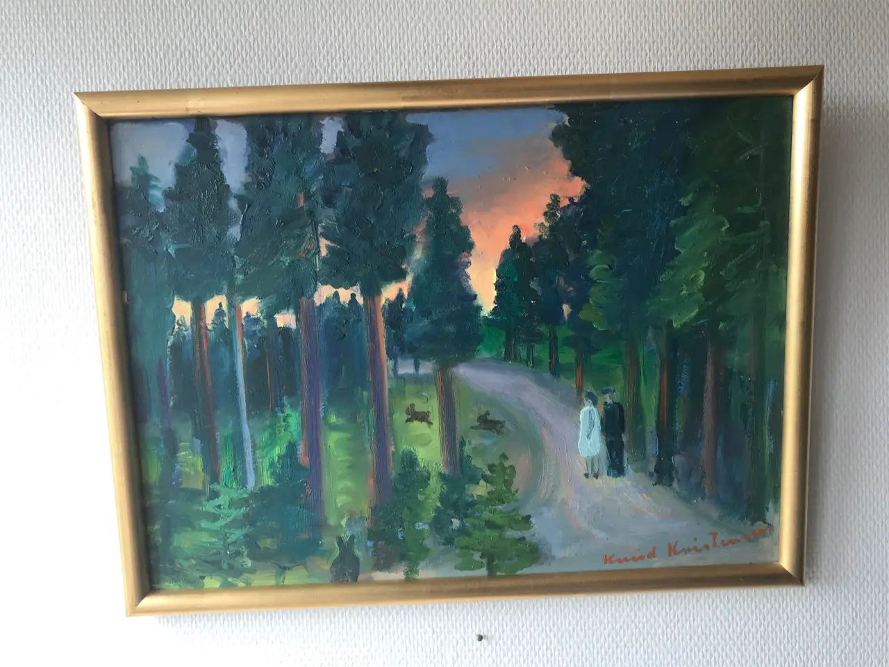 Billede 3 - "Granskov - Aften"  -  Knud Kristensen